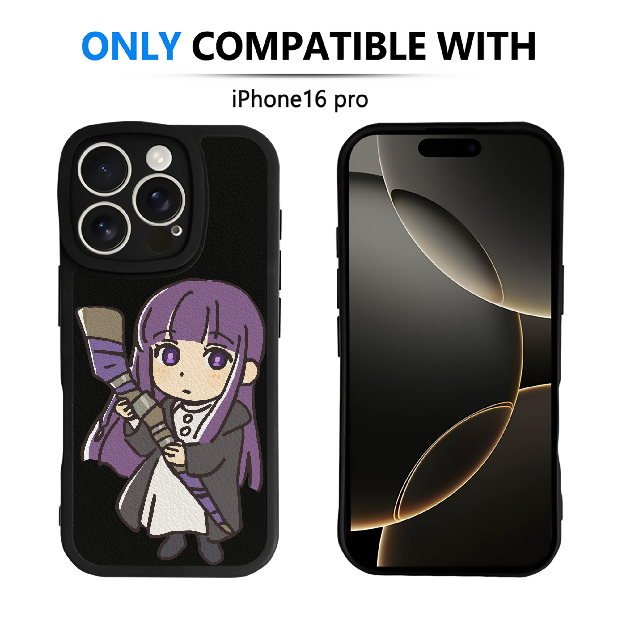 （画像用） 葬送のフリーレン Frieren 【iPhone 16シリーズ対応】シリコンスマホケース（レザー調） 材質：シリコン